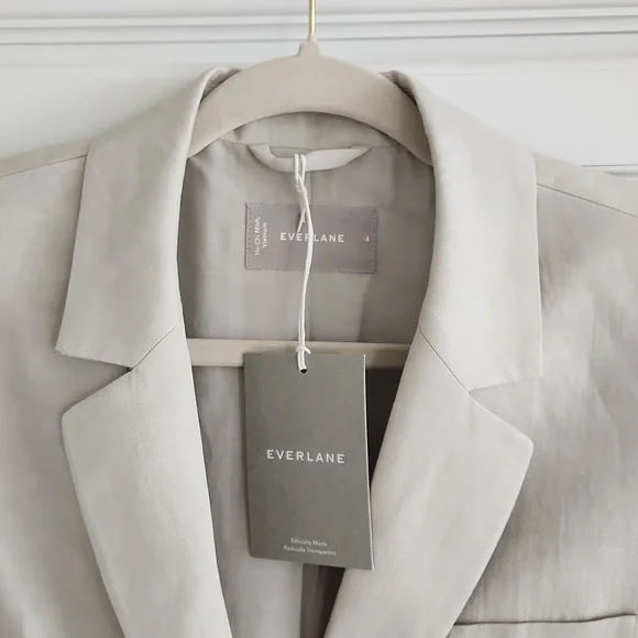 NWT Everlane Linen Blazer size 4 - Picture 2 of 9